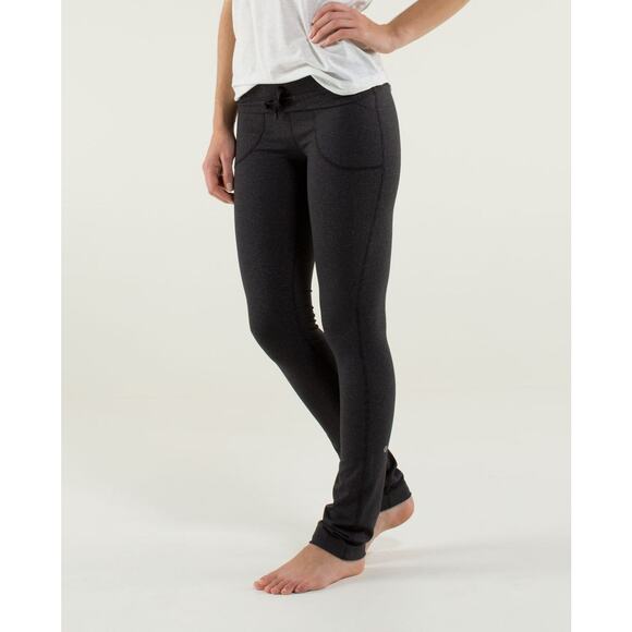 Lululemon Skinny Will Pant Wee Stripe Black Heathered Size 2 Straight Leg Retro - Picture 3 of 10